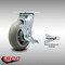 Service Caster 6 Inch SS Thermoplastic Rubber Caster with Roller Bearing and Brake/Swivel Lock SCC-SS30S620-TPRRD-TLB-BSL - alternate 3